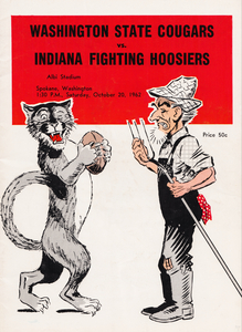 1962 Indiana vs. Washington State Football Program Art