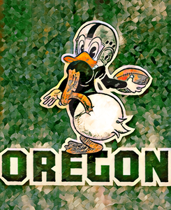 1962 Oregon Duck Football Remix Art