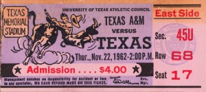 1962 Texas Longhorns vs. Texas AM Aggies