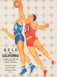 1962 UCLA vs. California Basketball Program Cover Art