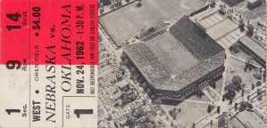 1962 Oklahoma Football Ticket Wall Art