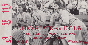 1962 Ohio State vs. UCLA Ticket Art