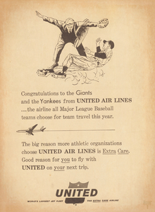 1962 United Airlines Baseball Ad