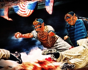 Vintage 1963 Baseball Art Robert Riger Remix
