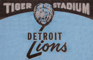 1963 Detroit Lions Ticket Stub Remix Art