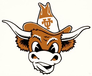 Vintage Texas Longhorn Cartoon Art 