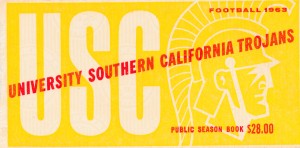 1963 USC Football Season Ticket 