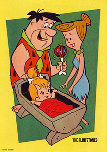 1963 Flintstones Pebbles Poster