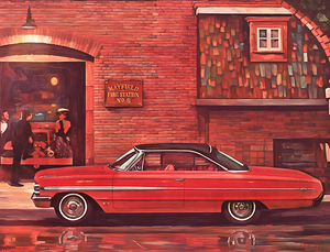 1963 ford galaxie car art