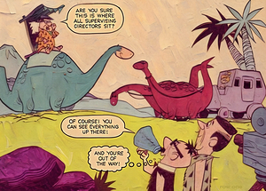 1963 Fred Flintstone Supervising at Work