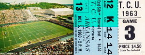 1963 TCU vs. Arkansas Football Ticket Art