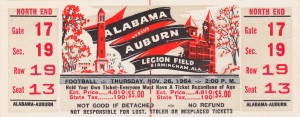 1964 Alabama vs. Auburn Football Ticket Art