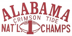 1964 Alabama National Champs Art
