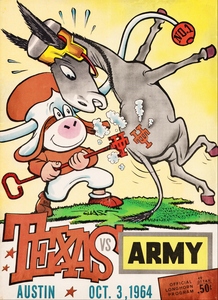 1964 Army vs. Texas Longhorns Football Program Art