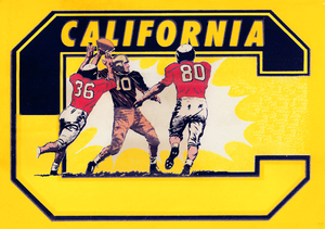1964 California Football Ticket Stub Remix Art