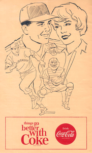 1964 Vintage Coke Baseball Ad