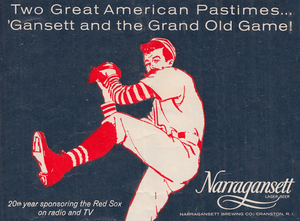 1964 Vintage Narragansett Beer Red Sox Ad