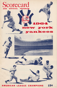 1964 New York Yankees Scorecard Art