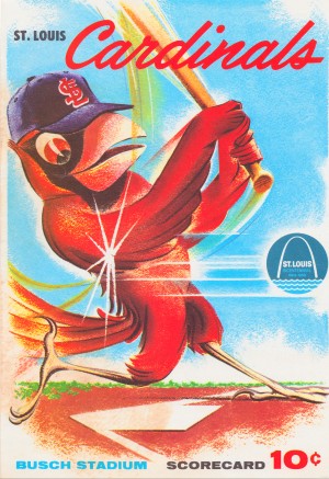1964 st louis cardinals score card art canvas