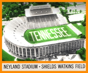 1964 Tennessee Vols Football Ticket Stub Remix