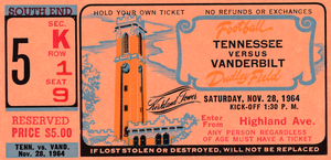 1964 Vanderbilt Commodores vs. Tennessee Vols | Row 1