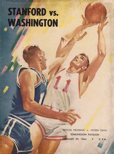 1964 Washington Huskies Basketball Program Lon Keller Art