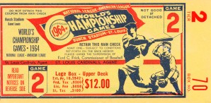 1964 Cardinals World Series Ticket