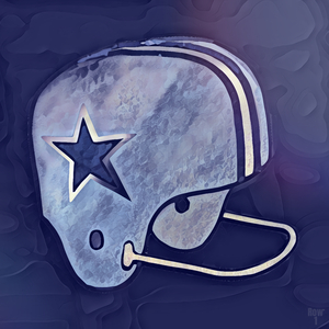 1964 Dallas Cowboys Football Helmet Art