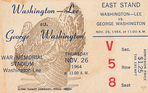 1964 washington lee george washington football ti