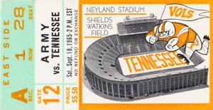 1965 Tennessee Vols vs. Army Cadets