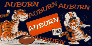 1965 Phil Neel Auburn Tigers Football Art