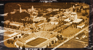 1965 Notre Dame Stadium Viewfinder Slide Art