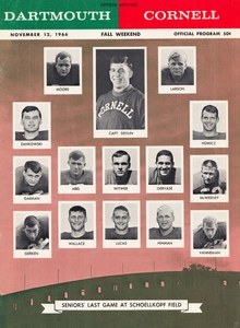1966 Cornell  vs. Dartmouth Football Program Cover Art