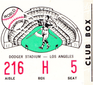 1966 Dodgers Ticket Stub Remix