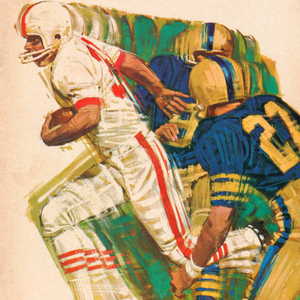 1966 Retro Football Action Art Cyber Monday 2021