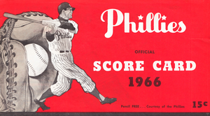1966 Philadelphia Phillies Scorecard Remix Art