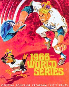 1966 World Series Dodgers vs. Orioles Program Cover Art Sale