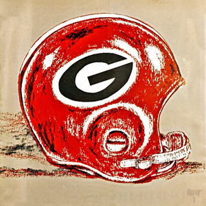 1966 Georgia Bulldog Football Helmet Art