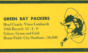 1966 Green Bay Packers Wall Art