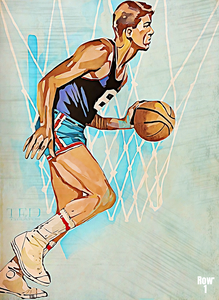 1966 ted drake basketball art