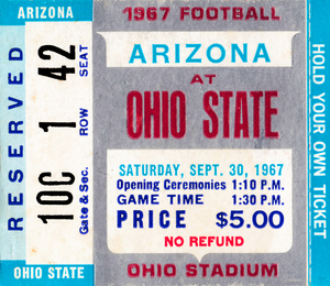 1967 Arizona Wildcats vs. Ohio State Buckeyes
