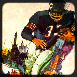 1967 Chicago Bears Viewfinder Football Art | Row 1
