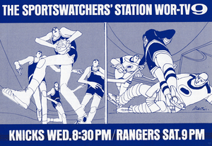 1967 New York Knicks and Rangers WOR TV9 Ad