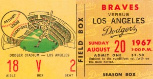 1967 Dodgers vs. Braves