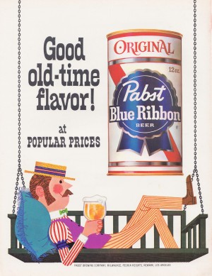 1967 Pabst Blue Ribbon Beer Ad Poster
