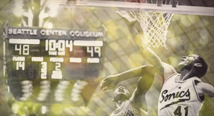 1967 Seattle Sonics Basketball Art