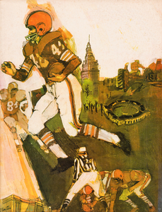 1967 Cleveland Browns Retro Football Art Print