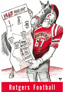 1967 Rutgers Football Art