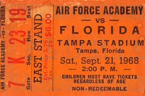 1968 Air Force Falcons vs. Florida Gators