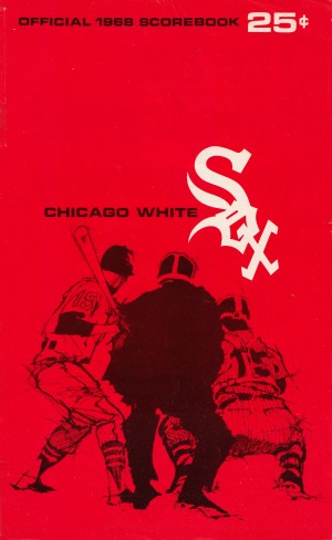 1968 chicago white sox scorebook vintage baseball art